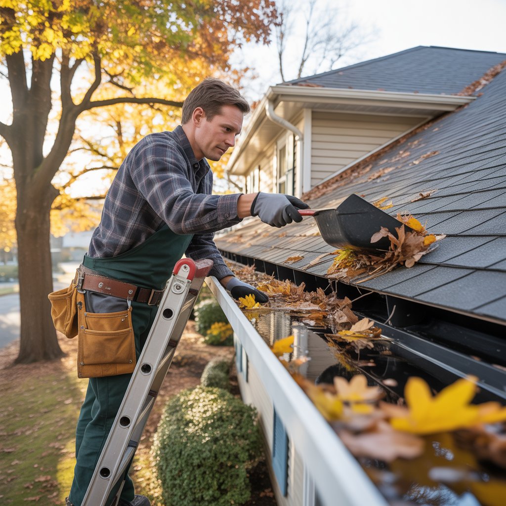 a-skilled-handyman-cleaning Eavestrough in Toronto