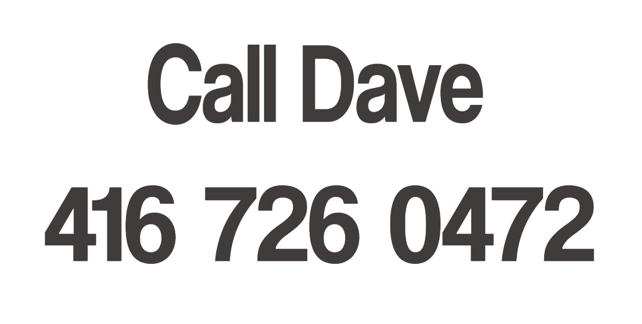 Words - call Dave at 416 726 0472 HandymanserviceGTA.com